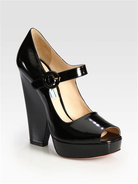 prada black platform shoes|platform prada shoes women.